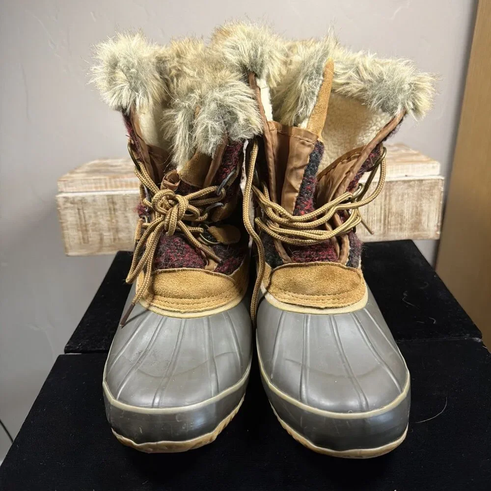 Totes Lynn Faux Fur Duck Boots Women’s 10M